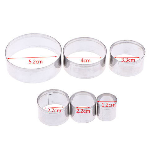 5Pcs/Set Stainless Steel Round Polymer Clay Cutter Molds Pottery Ceramic Cutting Mould Diy Tools ► Photo 1/6