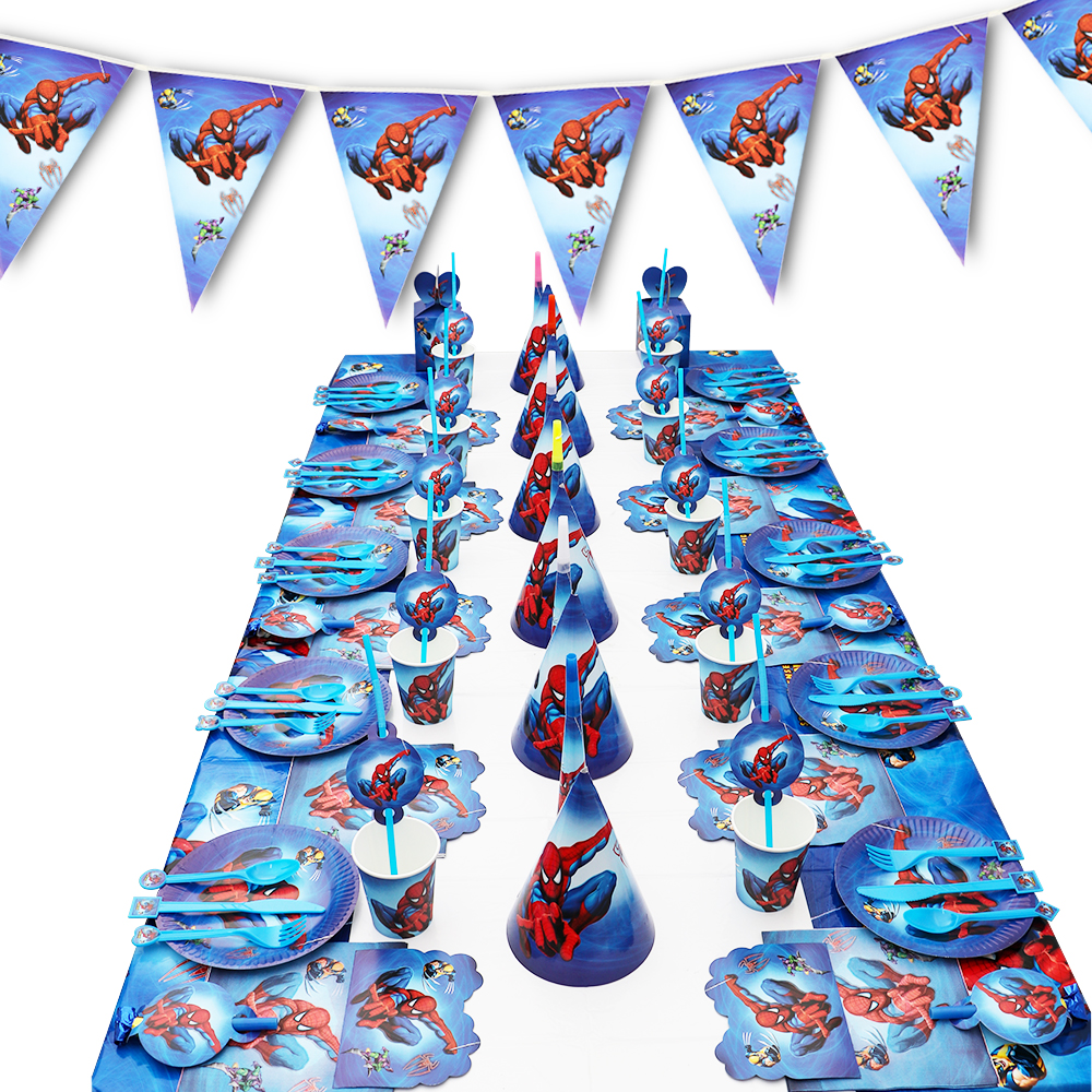 SpiderMan Across The Spider-Verse Birthday Party Decoration Spiderman  Balloon Banner Cake Topper Party Supplies Baby Shower - AliExpress