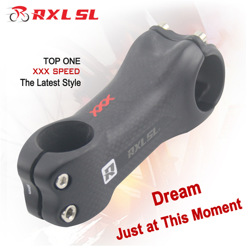 RXL SL Road Bicycle Stem 3K Matte Mtb Handlebar Stems 6/17 Degree 70/80/90/100/110/120/130 Carbon Fiber Cycling Bike Stem ► Photo 1/6