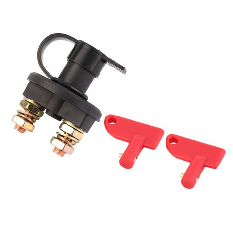12-24v Car Battery Switch Power Isolator Cut Off Kill Switch + 2 Removable Keys For Marine ATV Truck Boat Car Disconnect ► Photo 1/6