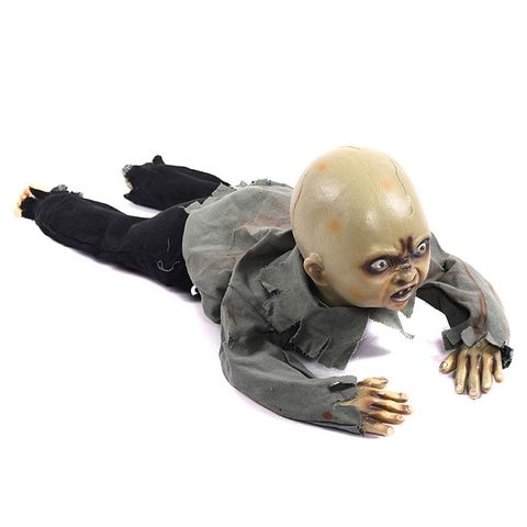Animated Crawling Baby Zombie Scary Ghost Babies Doll Haunted Halloween Decor Props Supplies X7YD ► Photo 1/6