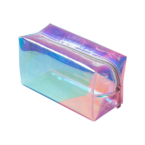 Holographic Laser Cosmetic Bag Fashion Holographic Pencil Case Cosmetic Makeup Pouch Laser Zipper Purse Bag Toiletry Cases ► Photo 1/6