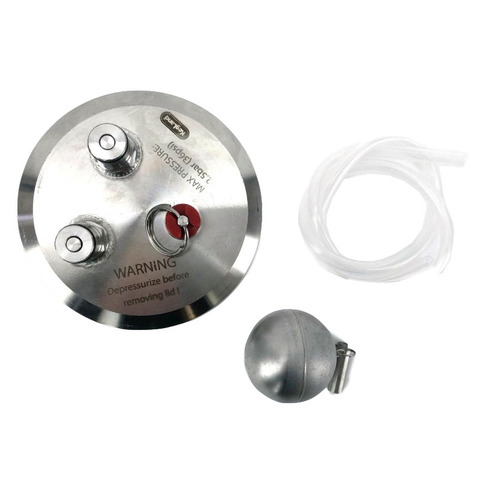 home brew 4 INCH TRI-CLOVER KEGMENTER LID WITH BALL LOCK POSTS, FLOATING DIP TUBE AND PRV ► Photo 1/4