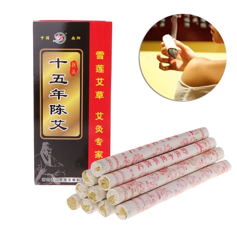 10Pcs 15 Years Aging Moxa Roll Stick Massage Therapy New ► Photo 1/5