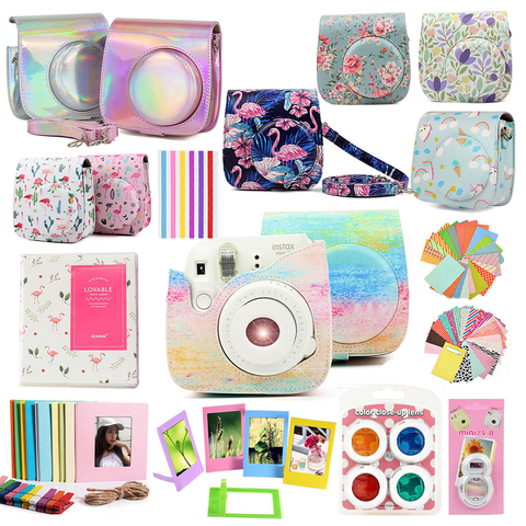 Price history & Review on Fujifilm Instax Mini Case Bag Camera Accessories Kit Photo Lens Filters Stickers For Instax Mini 8 Mini 9 Instant Camera | AliExpress Seller - Misuta Group |