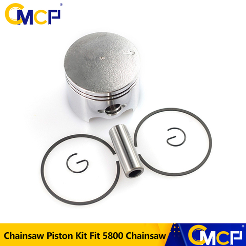 1 Set 45.2mm Chainsaw Piston Kit Cylinder Piston Set Pin Ring Kit Fit For 5800 58CC Chainsaw Spare Parts Piston Kit ► Photo 1/5