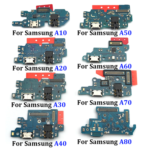 10pcs/lots For Samsung Galaxy A80 A70 A60 A50 A40 A30 A20 A10 A202F A7 A9 2022 A750 A920 USB Power Charging Connector Flex Cable ► Photo 1/6