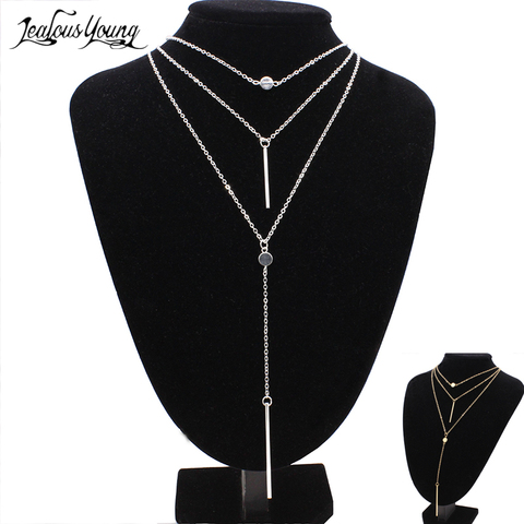 New Multilayer Chain Necklaces & Pendants for Women Vintage Charm Gold Choker Necklace Bohemian Jewelry Gift ► Photo 1/6