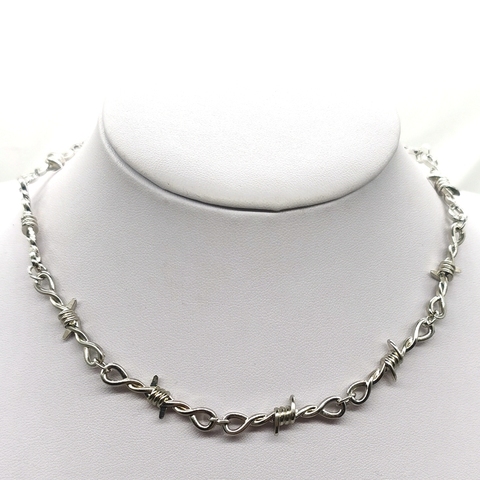 Small wire Brambles Iron Unisex Choker  Necklace Women Hip-hop Gothic  Punk Style Barbed Wire Little thorns Chain Choker Gifts ► Photo 1/3