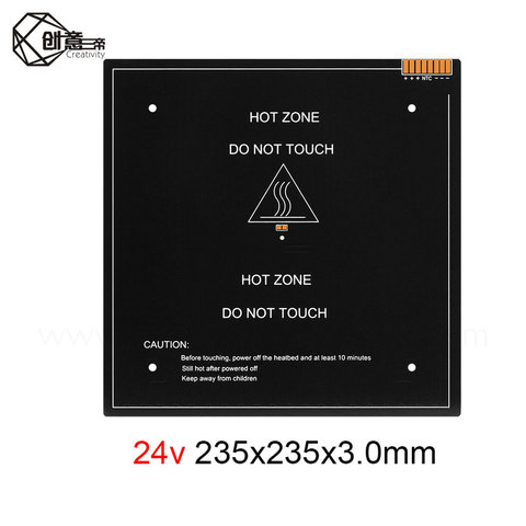 235*235*3.0mm 3D Printer Parts 1PCS black MK3 hotbed latest Aluminum heated bed for Hot-bed Support 24V 220W 235*235*3.0mm ► Photo 1/1