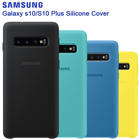 SAMSUNG Original Silicone Case Phone Cover for Galaxy S10 S10X S10Plus SM-G9750 S10 X S10E SM-G970F G970U G970N Shockproof Cover ► Photo 1/6