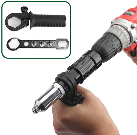 ZK30 Electric Rivet Gun Tool Alloy Steel Drill Adapter Tools Riveting Tool Riveter Head and Hand/Power Tools for Nails/Riveter ► Photo 1/6