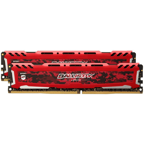 Ballistix Sport platinum red Sport memory  DDR4 2400 MT/s (PC4-19200)  DDR4 4GB 8GB 16GB 32GB LT   DIMM 288-shot MHz ► Photo 1/5