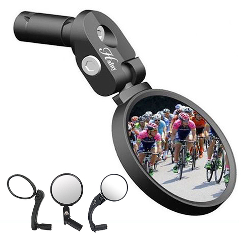 Bike Mirrors Adjustable Rotatable Handlebar Mirror Bicycle Accessories Safe Rearview Mirror Wide Angle for Racing, Road,Mountain ► Photo 1/6