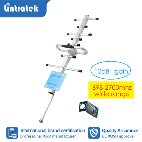 Lintratek 12db Gain 8 units Yagi Antenna GSM CDMA DCS 2g 3g 4g UMTS LTE Outdoor Antenna Cell Phone Signal Booster Repeater S6 ► Photo 1/6