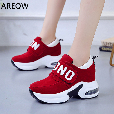 New Wedges with Thick Base Increased Ladies Single Shoes Comfortable Loafers with Casual Platform Shoes Vulcanized Shoes ► Photo 1/6