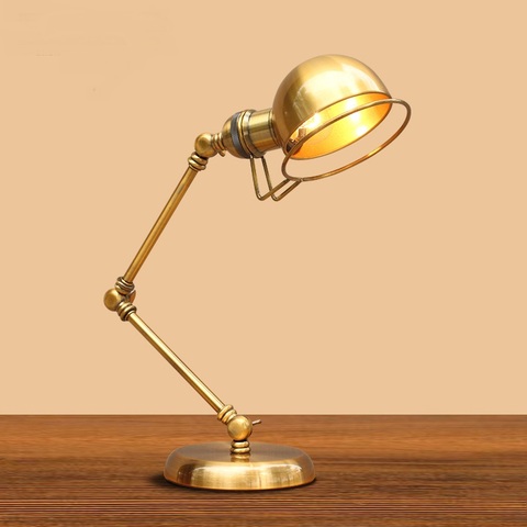 American fashion Decorative LED retro bronze rocker table lamp hotel bedroom lamp bedside lamp study lamp FG357 ► Photo 1/5