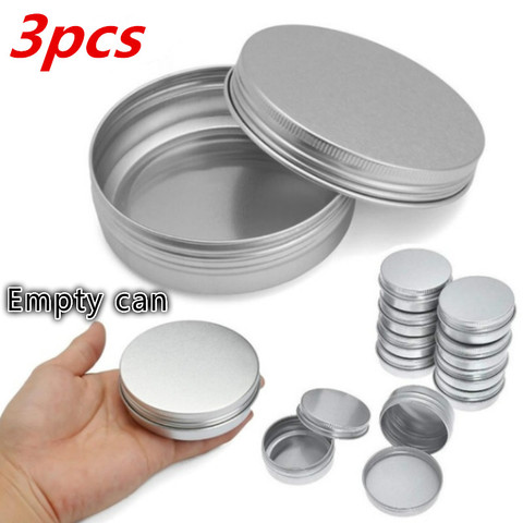 5Pcs Steel Round Tin Cans 5g 10g 30g 50g 100g  Screw Top Lid Storage Beard Lip Balm Oil Craem Empty Can ► Photo 1/6