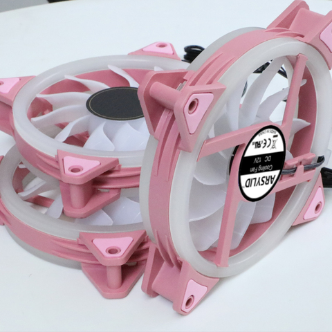 Pink 12cm RGB Fan 12V 4pin 12025 120mm Silent Cooling For Computer Cases CPU Coolers And Radiators Ultra Quiet ► Photo 1/5