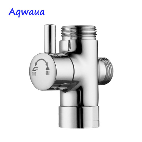 Aqwaua Faucet Shower Diverter 3 Way Shower Arm Diverter 2 Functions Shower Faucet Valve for Shower Mixer Brass Body Chrome ► Photo 1/6
