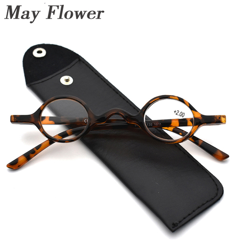 May Flower Reteo Oval Reading Glasses Smart Frame Protable Prescription Eyewear With Case Round Frame Glasses Men Women+1.5+2.5 ► Photo 1/6
