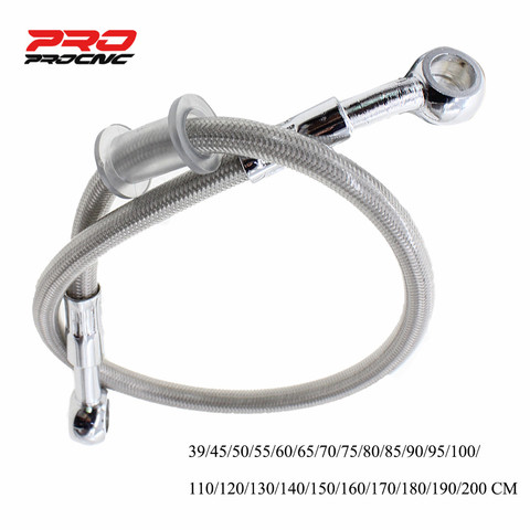 39cm-200cm Stainless Steel Braided Brake Hose Motorcycle Hydraulic Brake Clutch Oil Hose Line Universal for Moto ATV Scooter ► Photo 1/6