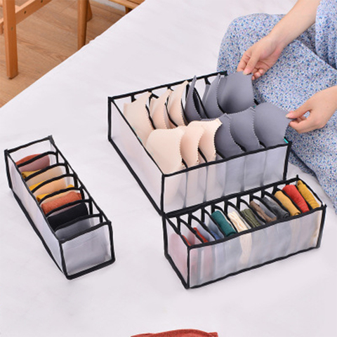 1/3pcs New Underwear Bra Organizer Storage Box 2 Colors Drawer Closet Organizers Boxes For Underwear Scarfs Socks Bra Hot Sale ► Photo 1/6