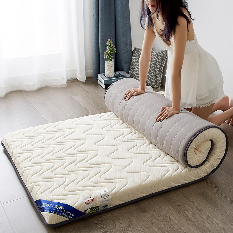 10cm Thickness Fashion Latex Mattress Folding Full Size Bed Breathe Foam Tatami 