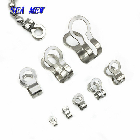 Stainless Steel Double Loops Beads Buckles Cove Clasps Cord End Caps String Foldover DIY Ball Chain Connectors Jewelry Findings ► Photo 1/6