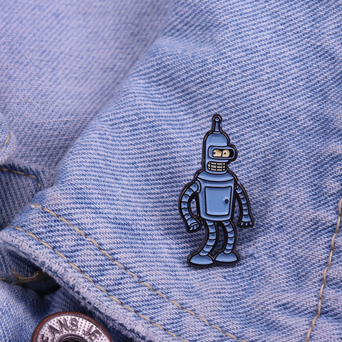 Bender Bending Rodriguez Enamel Pin American Animation Of Comedy Brooch For Women Men Kids Lapel Pin Jeans Shirt Bags Badge ► Photo 1/2