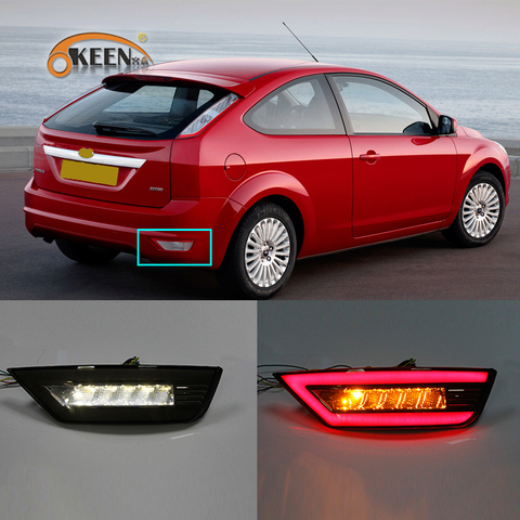 2Pcs Led Rear Bumper Reflector Lights For Ford Focus Hatchback Classic 2009 2010 2011 2012 2013 Rear Fog Brake Turn Signal Lamp ► Photo 1/1