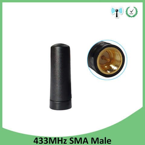 1pcs 433 MHz Antenna 2.15dBi SMA Male Connector Mini Size 433MHz antena directional antenne for wireless Lorawan watermeter ► Photo 1/6