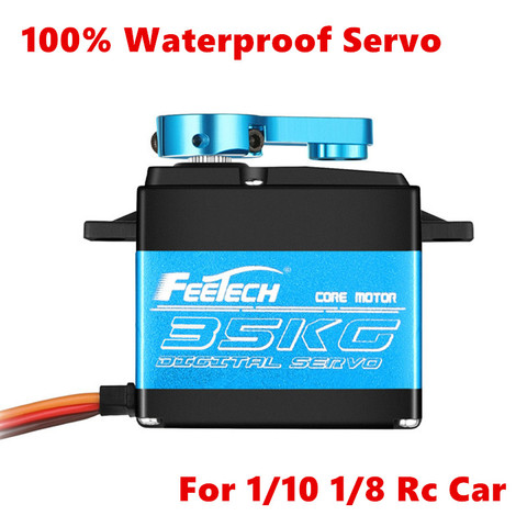 2022 New 100% Waterproof servo 20KG 25KG 35KG high speed metal gear digital RC Car servo baja servo 25T Arm for 1/8 1/10 RC Cars ► Photo 1/6