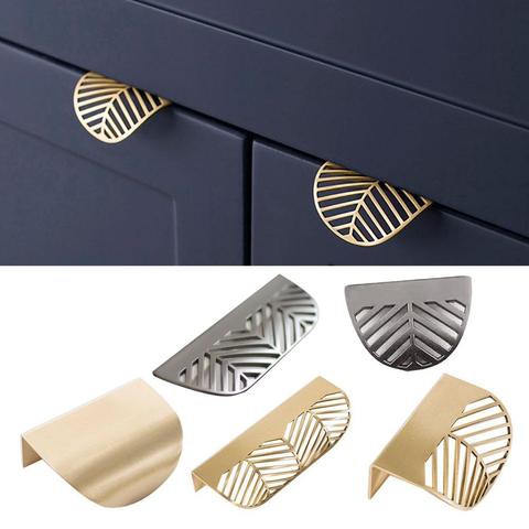 Novelty Leaves Furniture Handles Cabinet Knobs and Handles Drawer Wardrobe Door Kitchen Handle Furniture Hardware ► Photo 1/6