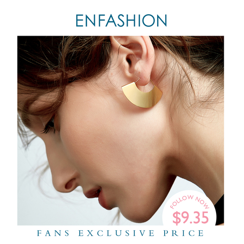 Enfashion Vintage Camber Fan Dangle Earrings Matte Gold color Earings Drop Earrings For Women Long Earring Jewelry Brinco E5424 ► Photo 1/6
