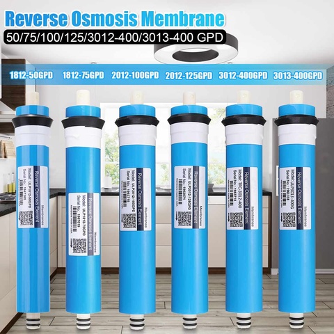 Home Kitchen Reverse Osmosis RO Membrane Replacement Water System Filter Purifier Water Drinking Treatment 50/75/100/125GPD ► Photo 1/5