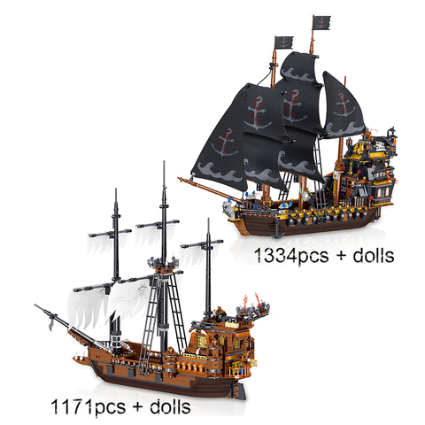 Kids Toys Ship Pirate Model Creator The Eternity Pirates Ships Building Blocks Ideas Series Boat Bricks Boys Birthday Gifts ► Photo 1/6