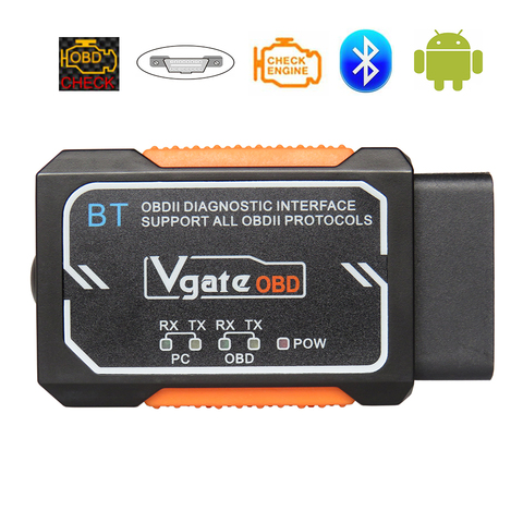 Vgate OBD2 Scanner for Android/iOS ELM327 Bluetooth V1.5 Car Diagnostic Tool Elm 327 V 1.5 OBD 2 Diagnostic scanner 2022 Newest ► Photo 1/6