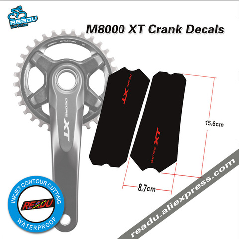 M8000 XT crank sticker Tooth plate stickers crank protection Tooth plate protection stickers Covers to fit M8000XT Cranks decals ► Photo 1/5