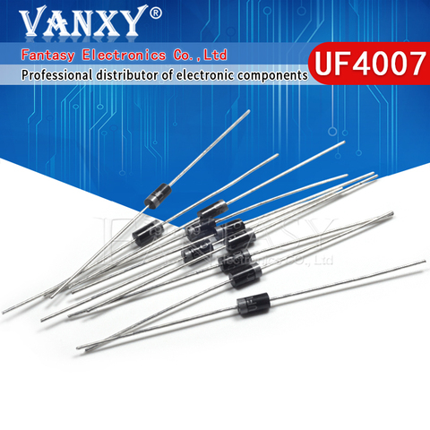 100pcs Rectifier Diode 1A 1000V DO-41 UF4007 ► Photo 1/6