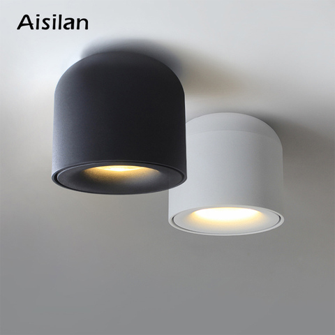 Aisilan Surface Mounted LED Downlight COB  Spot light  for Living room, Bedroom, Kitchen, Bathroom, Corridor,  AC 90v-260v ► Photo 1/6