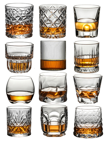Whiskey Glasses,Scotch Glasses,Old Fashioned Whiskey Glasses/Perfect Gift for Scotch Lovers/Style Glassware for Bourbon/Rum ► Photo 1/6