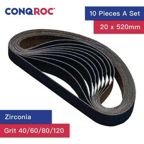 10 Pieces 20 x 520mm 3/4'' x 20-1/2'' Sanding Belts Zirconia Blue Sander Belt Grit 40 60 80 120 Abrasive Belt ► Photo 1/6