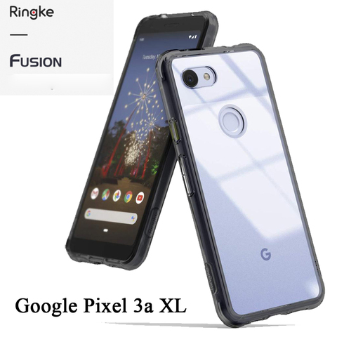 Ringke Fusion for Google Pixel 3a XL Clear PC Back Cover and Soft Frame Hybrid  Mil Drop Protection ► Photo 1/6