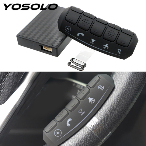 YOSOLO Steering Wheel Button Universal Multi-function Wireless Controller Car Radio DVD GPS Player Car Remote Controls ► Photo 1/6