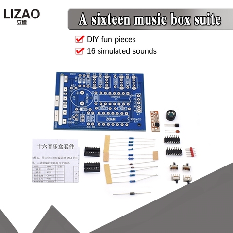 DIY Kit Sixteen Music Box Suite 16 Kinds of Vioce Kit Electronic Production Bird / Car /Animal Sound ► Photo 1/6