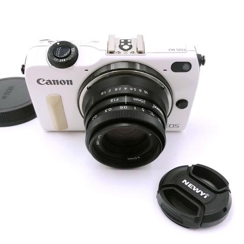 Black Metal EF-M mount 25mm F1.8 Lens For Canon EOS M M50 M100 M10 M5 M6 M3 M2 ► Photo 1/6