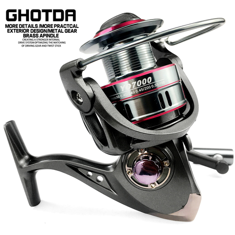 GHOTDA 5.2:1 Fishing Reel 1000 2000 3000 4000 5000 6000 Spinning Fishing Reel 13BB Saltwater Fishing Reel Wheel ► Photo 1/6