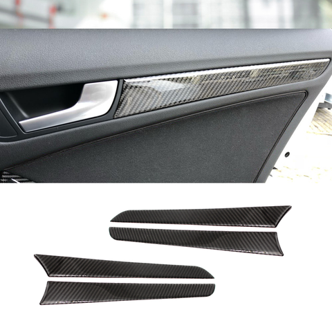 4 Pieces of Carbon FiberInteriorGlass Door and Window TrimInnerSticker Strips For Audi A4 B8 A5 2010 2011 2012 2013-2016 ► Photo 1/1