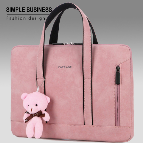 Laptop Bag Women Briefcase Fashion Waterproof Computer Sleeve Case For 12 13.3 14 15 15.6 inch Female Handbag ► Photo 1/6